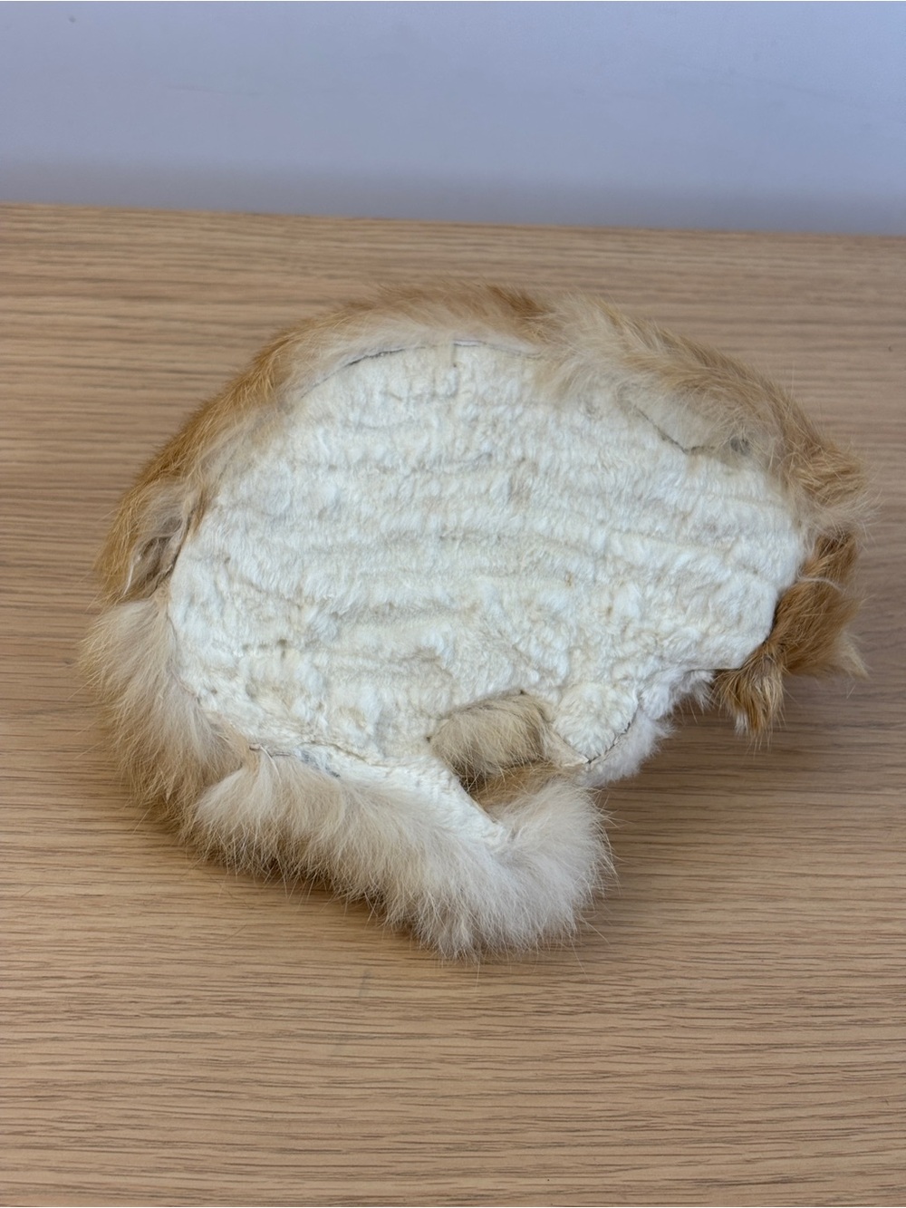 Realistic Sleeping Soft Faux Fur Kitten Figurine - Ginger & White - Picture 6 of 8